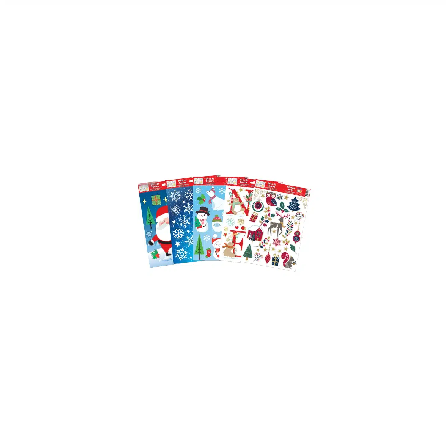 3700139901373 Décoration de fenêtre électrostatique Noël 20 x 30 cm multicolore – Global Gift – Image 1