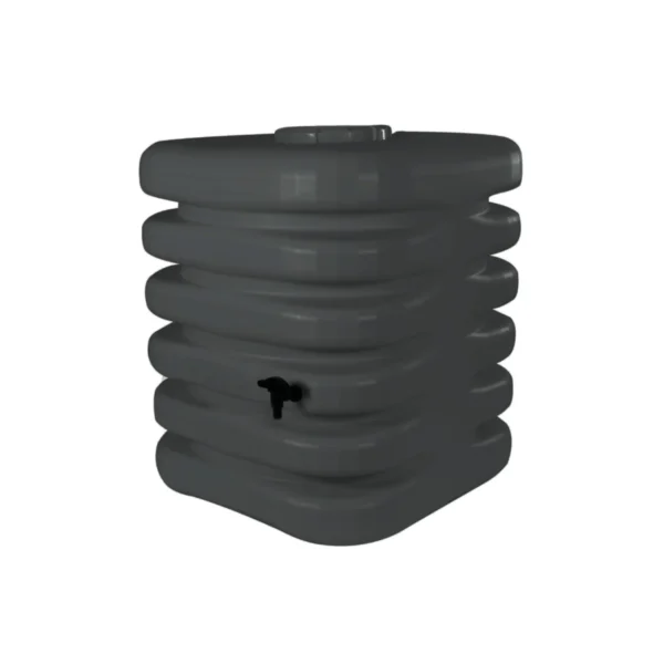 Récupérateur d'eau cubique 1000 L anthracite en polyéthylène anti-UV - BELLI