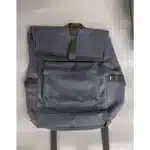Sac à dos business multifonction roll-top en toile bleu-gris - Carrefour