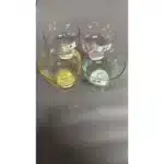 Lot de 4 coupes a glace sur pied en verre colore - Ard'time