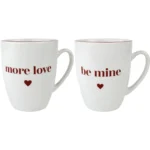 Lot de 2 Mugs 'Heart' en Porcelaine – Générique