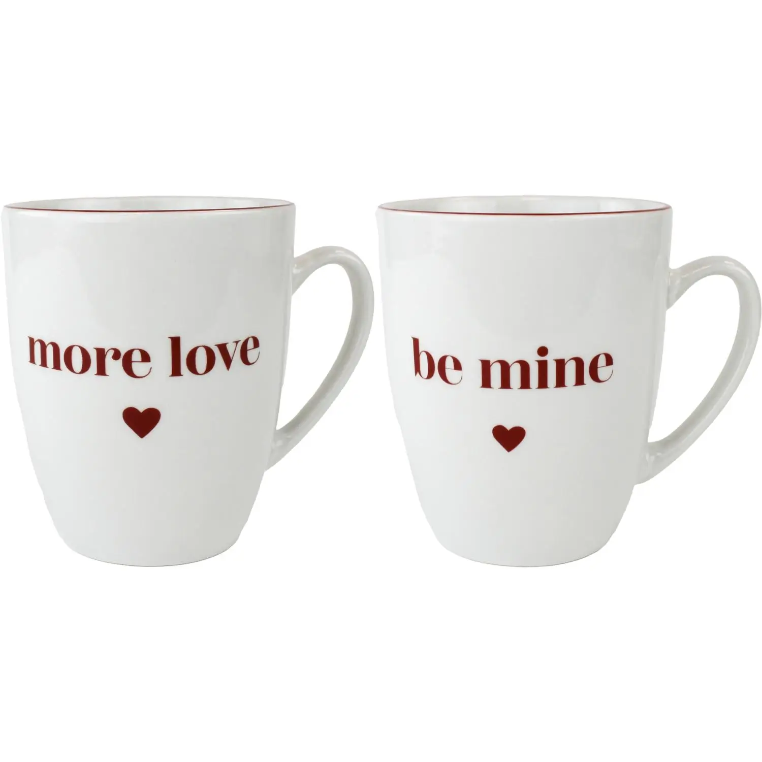 3760213667212 Lot de 2 Mugs 'Heart' en Porcelaine – Générique – Image 1
