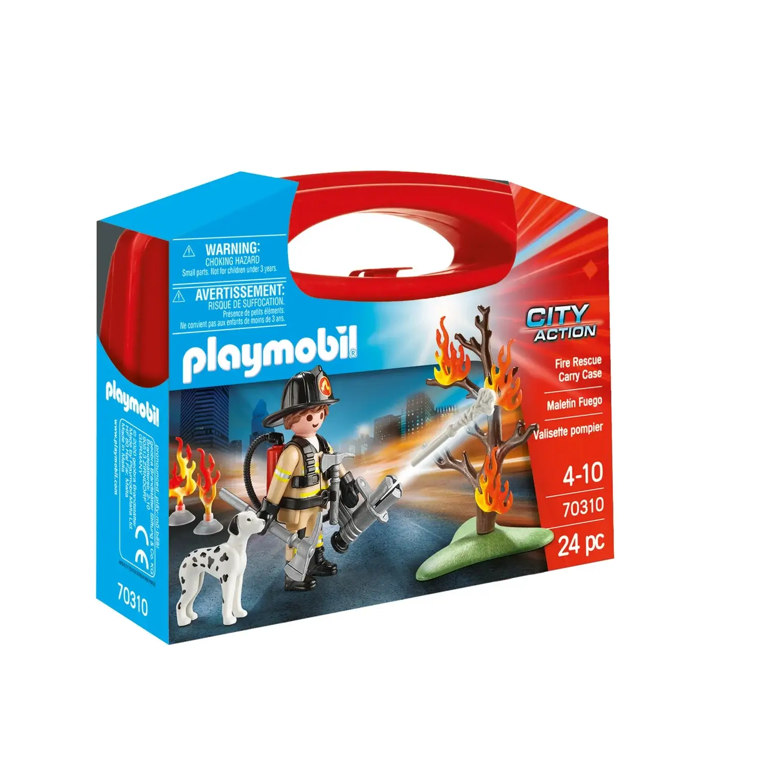 4008789703101 Kit de Jeu Pompier Portable Valisette 70310 – PLAYMOBIL – Image 1