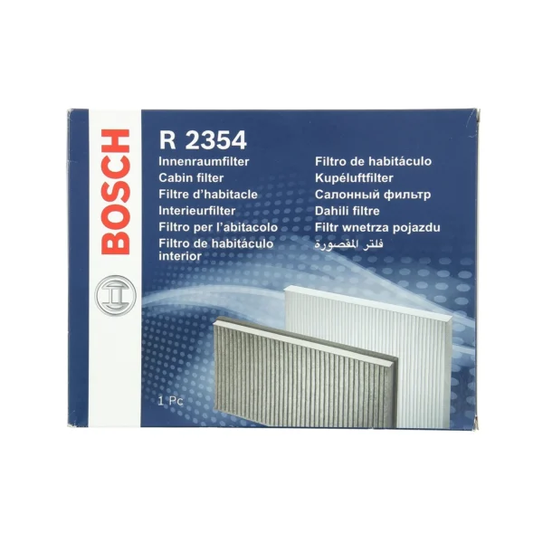 Filtre d'habitacle charbon actif R2354 anti-odeurs 255x200x30 mm - BOSCH