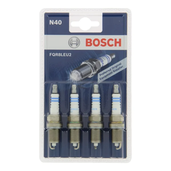 Bougies d'allumage nickel FQR8LEU2 N40 filetage M14 - jeu de 4 - BOSCH