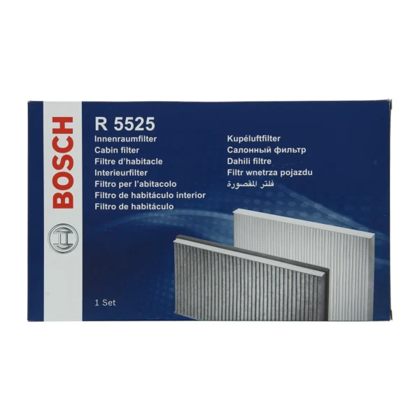 Filtre d'habitacle charbon actif R5525 Citroën Peugeot DS lot de 2 - BOSCH