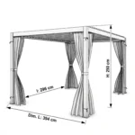 Pergola bioclimatique Tropea 3x4m avec moustiquaire – Générique – Image 3