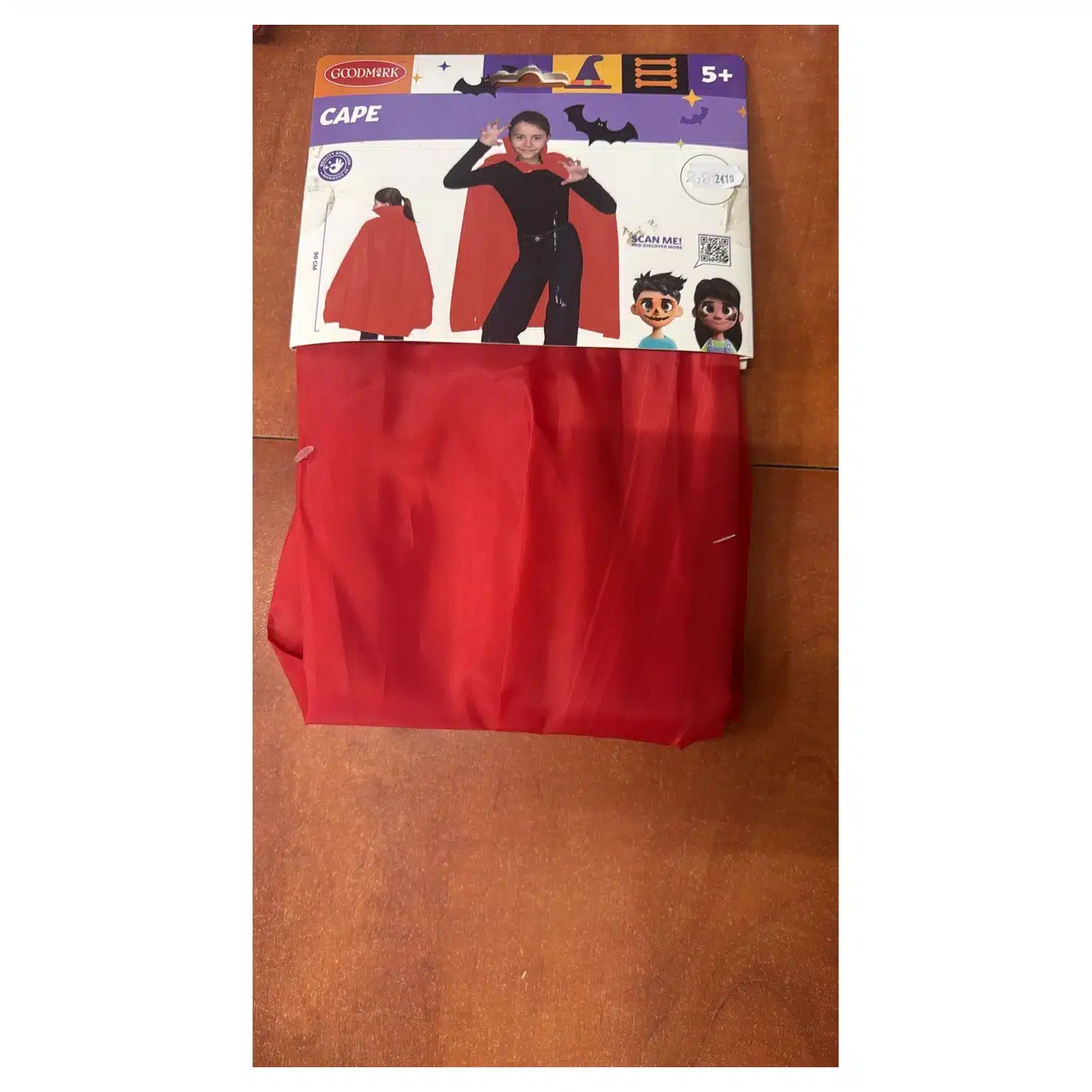 5414635035596 Cape de déguisement enfant rouge - Goodmark - 5 ans et + – Image 1