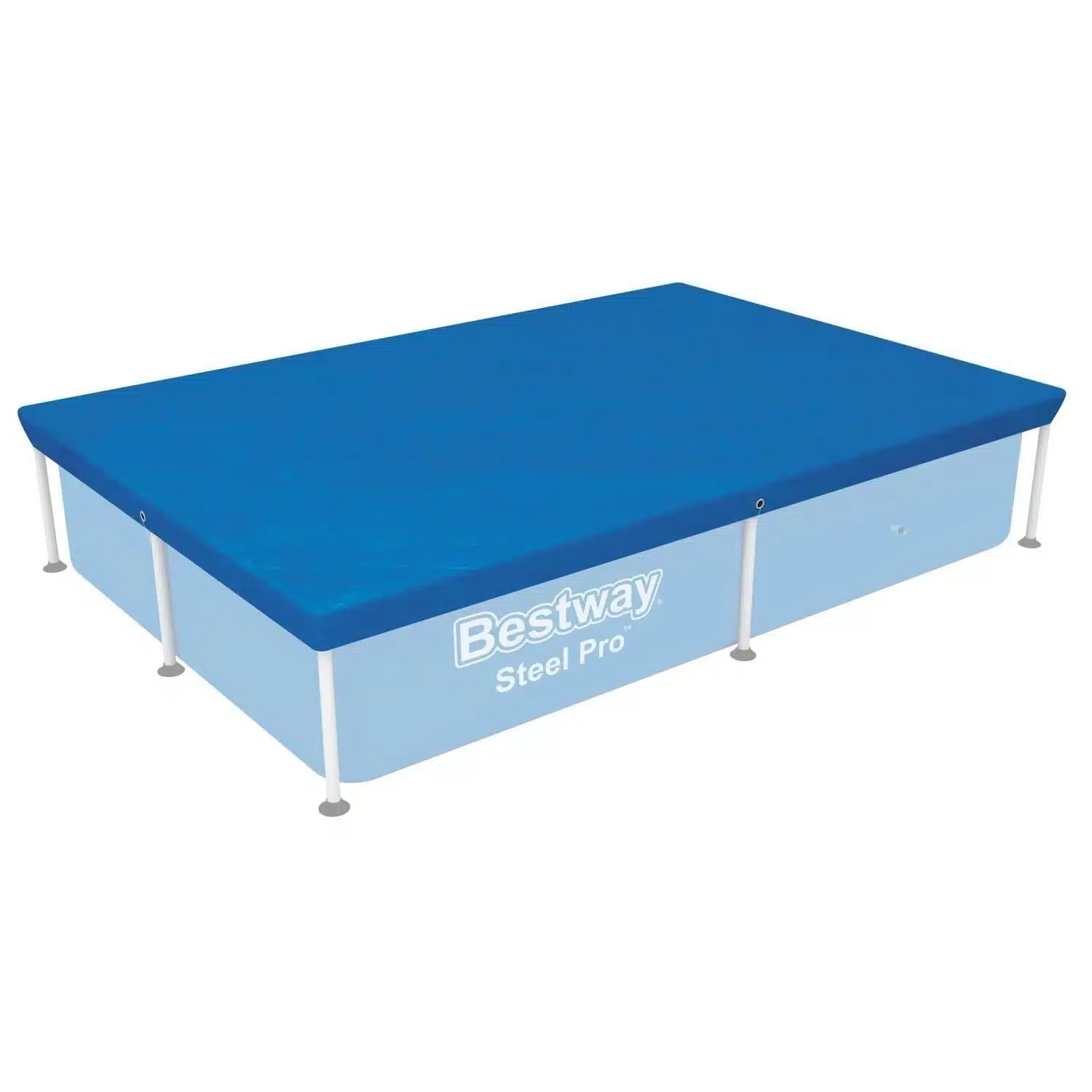 6942138918465 Bâche de protection piscine rectangulaire 221 x 150 cm bleue - BESTWAY – Image 1