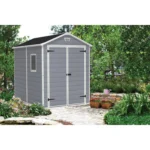Abri de jardin Manor 6x8 résine gris 3.9 m² avec plancher - Keter – Image 2