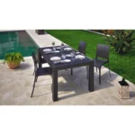 Chaise de jardin monobloc empilable Volga Graphite polypropylène/fibre de verre - BICA – Image 2