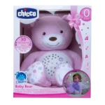 Veilleuse musicale projecteur Baby Bear rose 3 effets lumineux dès naissance - CHICCO