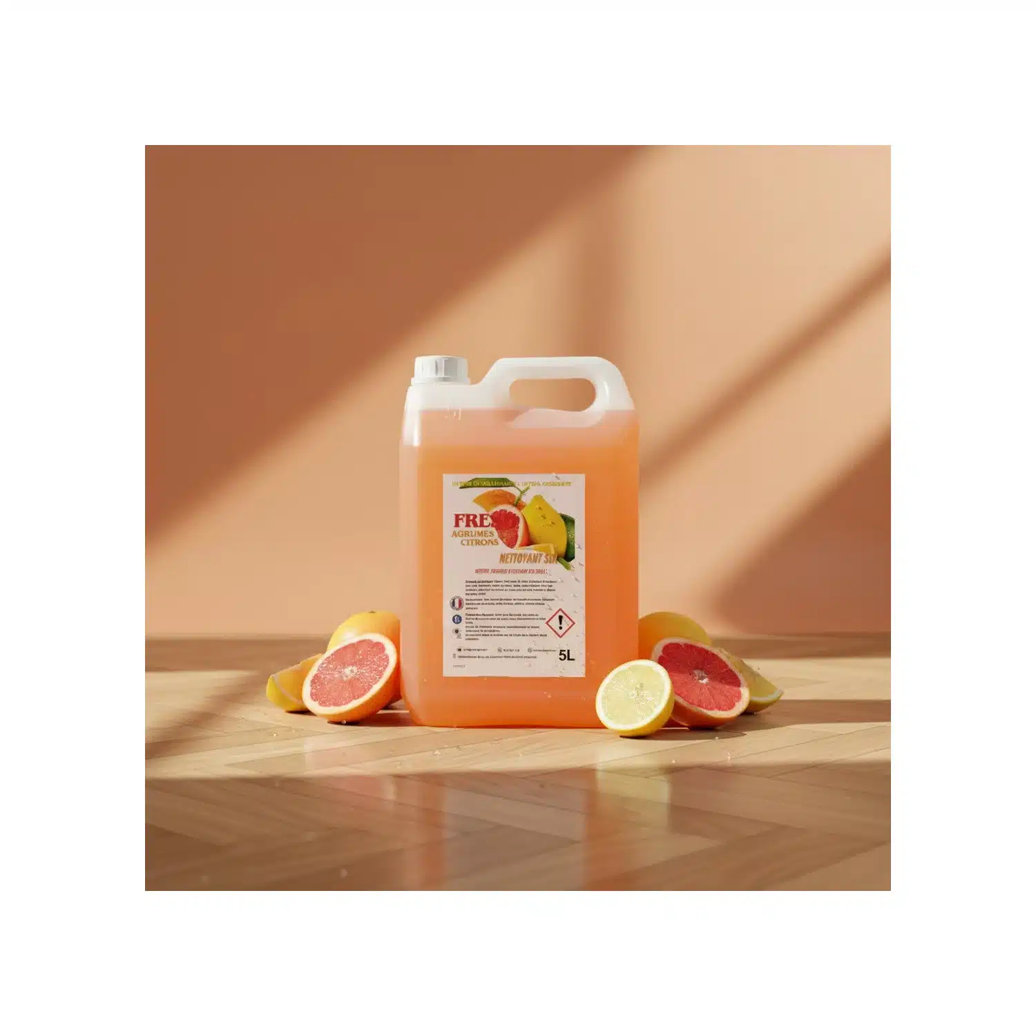 8090000555010 Nettoyant sol ultra-concentré Agrumes Citron 5 L - sans rinçage – Fresh – Image 1