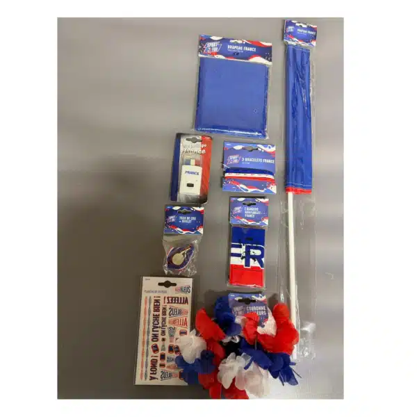 Kit supporter France 10 pièces - Le pack complet clap-clap, couronne & corne Coupe du Monde 2026