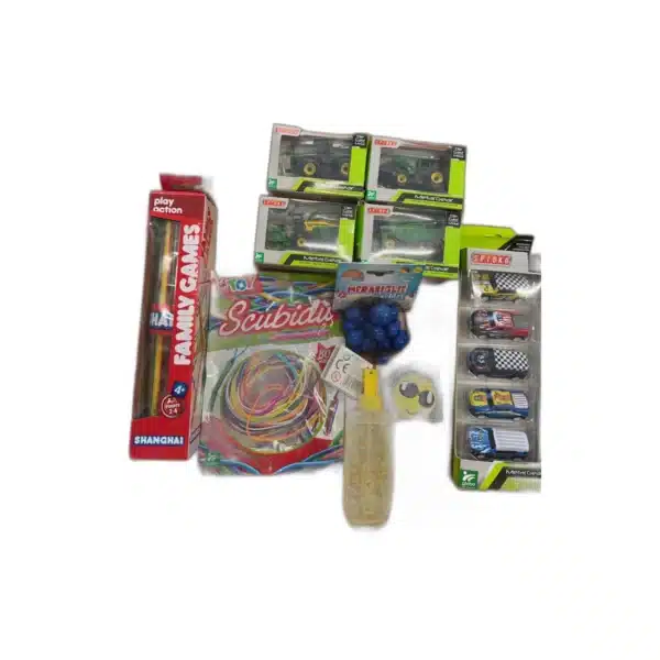 Lot de 10 jouets garçon - véhicules, billes et jeux d'adresse