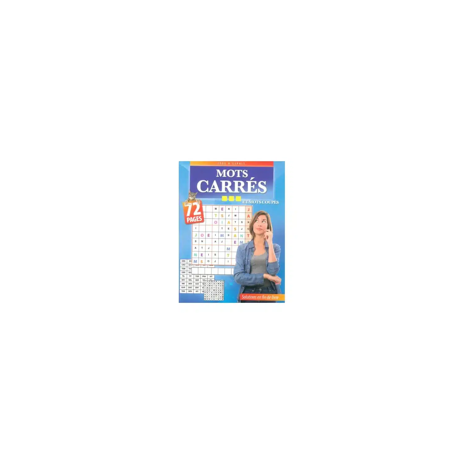 9782754222259 Cahier de jeux Mots carrés - 136 grilles avec solutions, 72 pages – CARREFOUR – Image 1