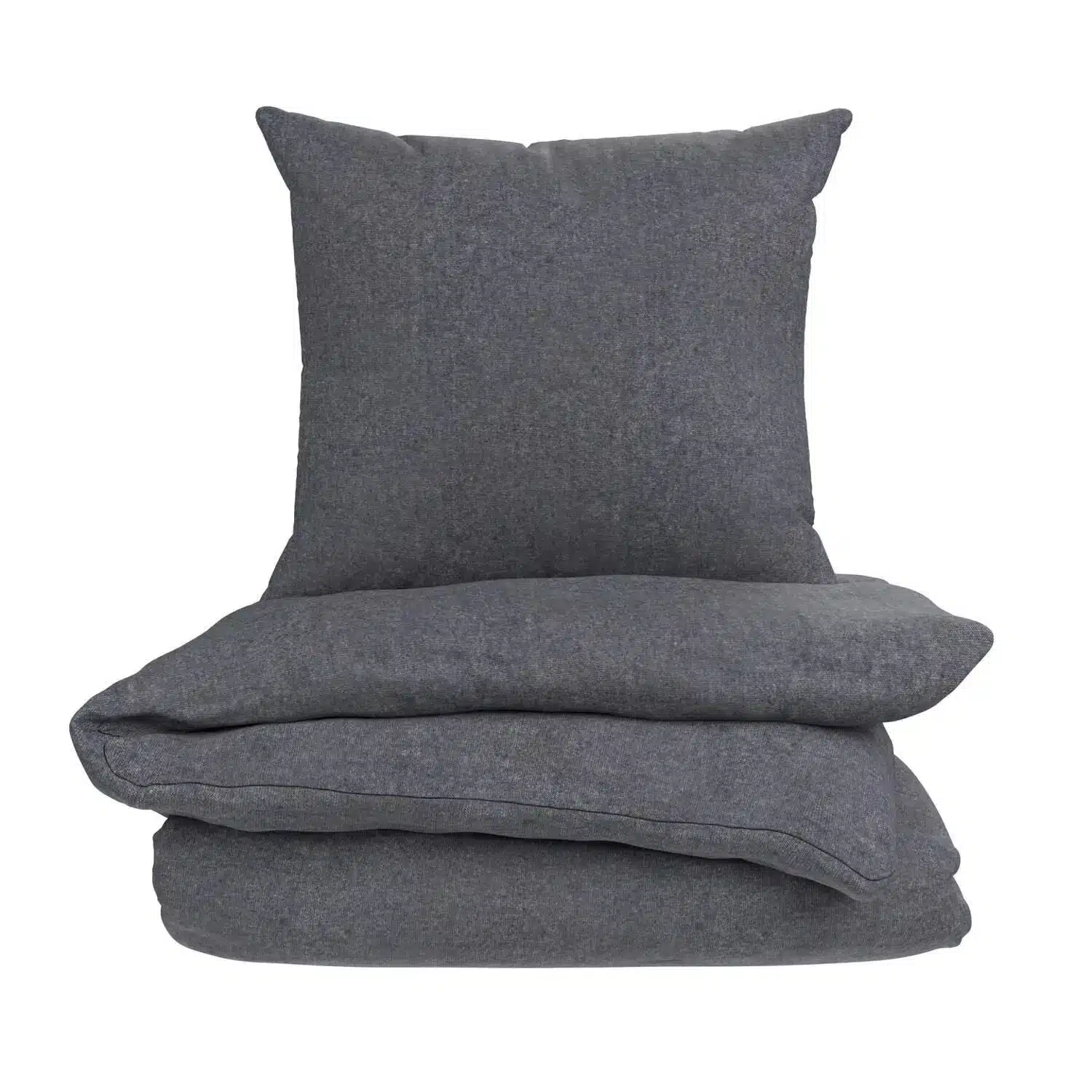 3616953065422 Parure de lit Gris Chiné 200x200 cm avec 2 Taies d'Oreiller 65x65 cm – TEX HOME – Image 1