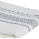 Serviette de toilette Gaia Blanc Coton 50x90cm – TEX HOME – Image 2