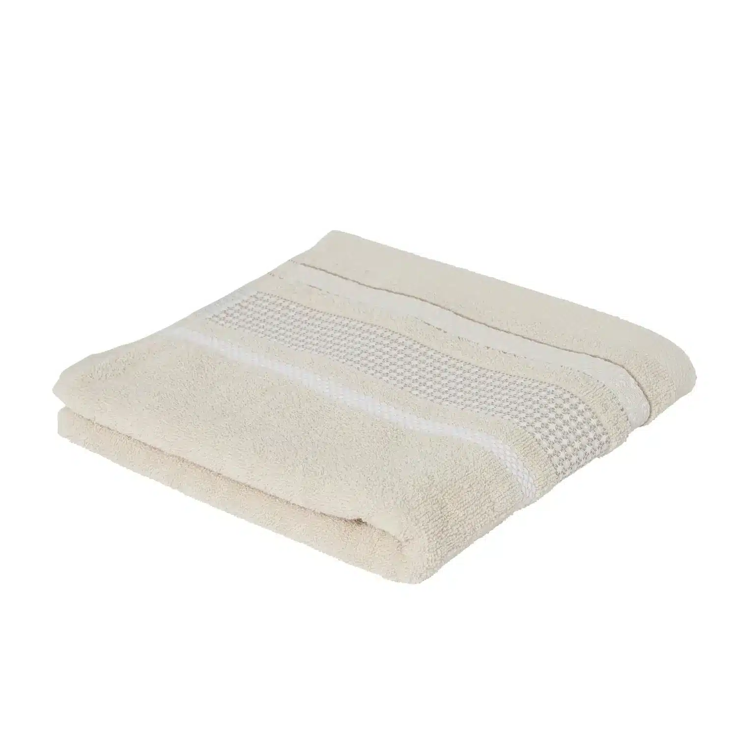 3616958746289 Serviette de toilette Gaia Beige Coton 50x90cm – TEX HOME – Image 1