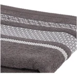 Serviette de toilette Gaia Gris Coton 50x90cm – TEX HOME