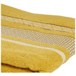 Serviette de Toilette Gaia Coton Jaune 50x90cm – TEX HOME