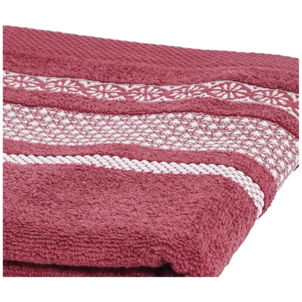 Serviette de toilette Gaia Prune Coton 50x90cm – TEX HOME