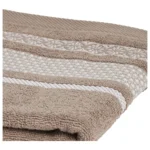 Serviette de toilette Gaia Taupe Coton 50x90cm – TEX HOME – Image 2