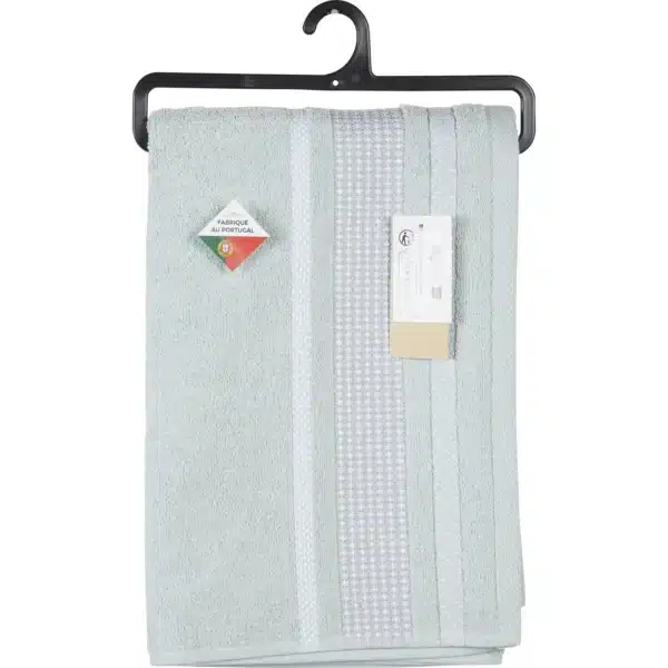 Drap de douche Gaia Bleu Vert Imprimé Coton 70x140cm – TEX HOME