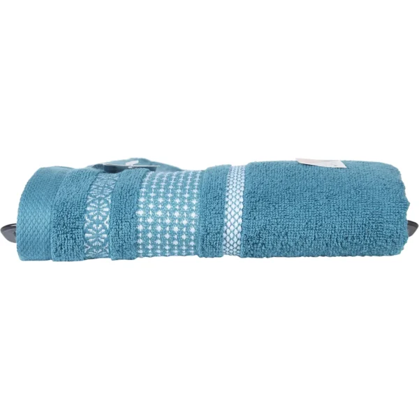 Drap de bain Gaia Vert 100% Coton 100x150cm – TEX HOME