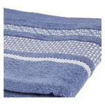 Serviette de toilette Gaia Bleu Coton 50x90cm – TEX HOME – Image 2