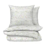 Parure de lit Flor Blanche 200x200 cm 100% Coton avec 2 taies 65x65 cm – TEX HOME