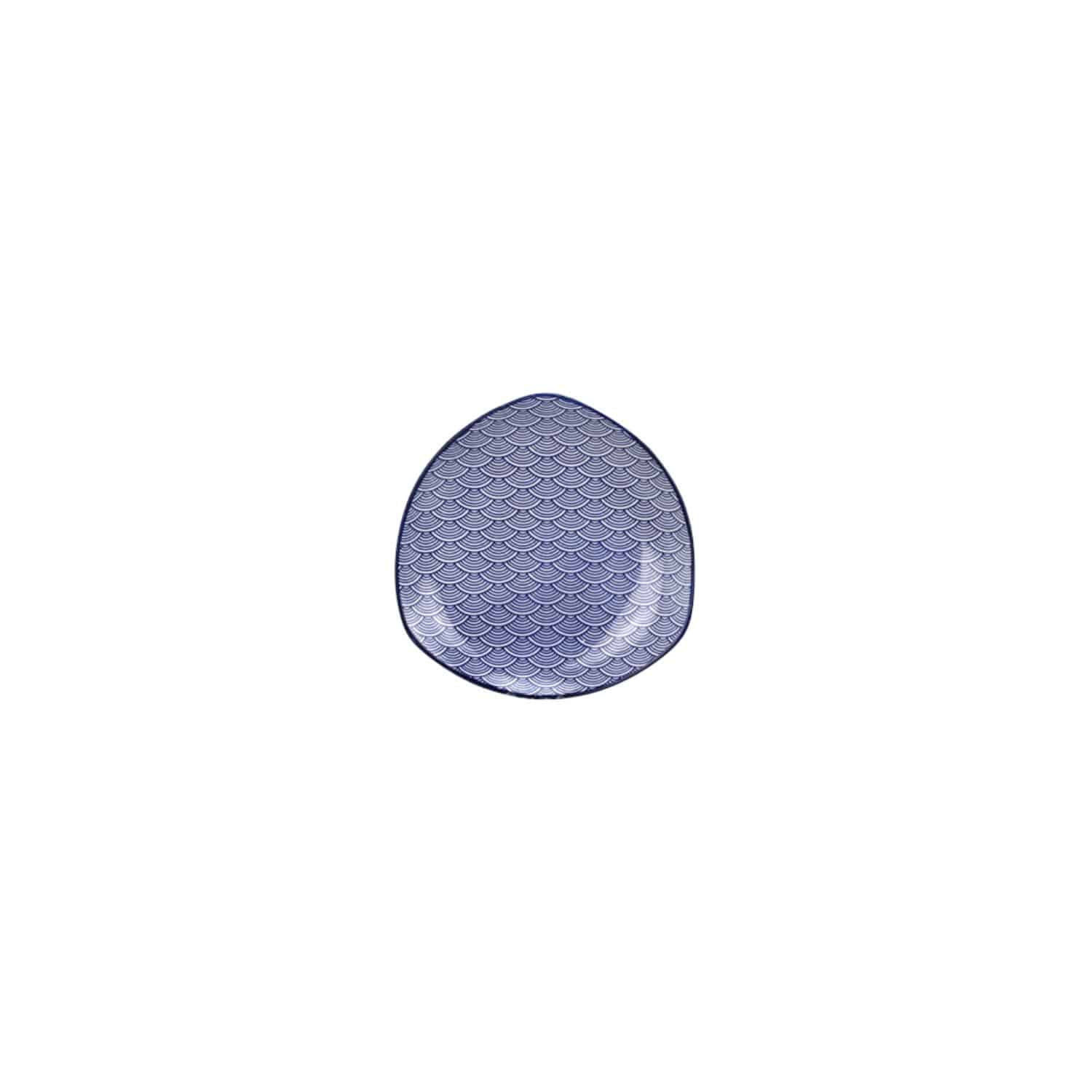 52112-8003512751066 Petite assiette en céramique Ard'time Blue Lagoon 10 cm, motif japonisant bleu – Image 1