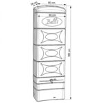Récupérateur d'eau Déco 300 L mural vertical anthracite - BELLI - vue 2