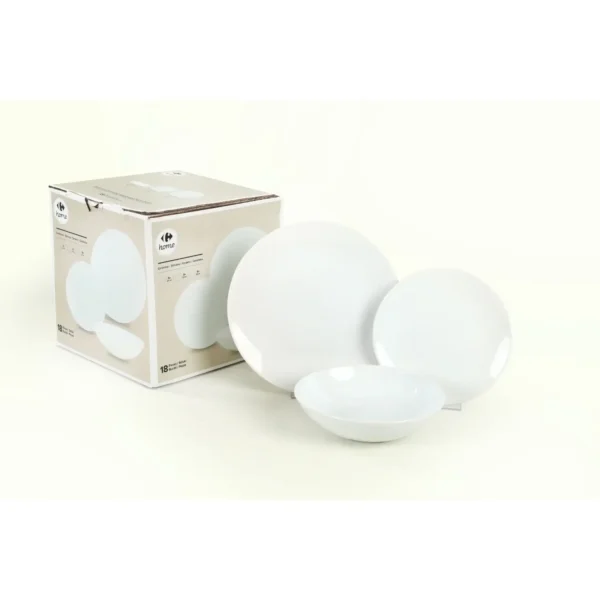 Service de Table CARREFOUR HOME Essentiel Faïence 18 pièces
