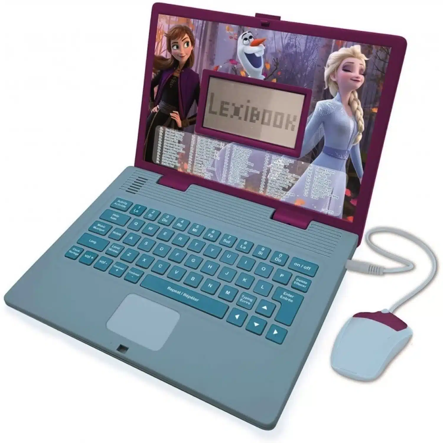 3380743085630 Ordinateur éducatif bilingue La Reine des Neiges 124 activités LEXIBOOK – Image 1