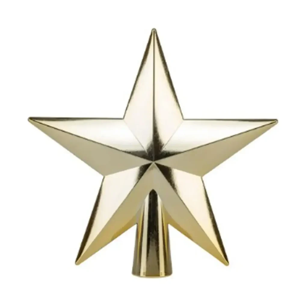 Cimier de sapin étoile dorée, 20 cm · Carrefour