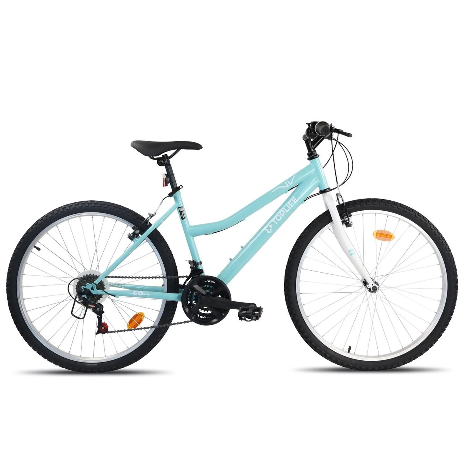 3616957677799 VTT Mountain 50 Femme 26 pouces 18 vitesses bleu ciel TOPLIFE – Image 1