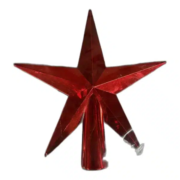 Cimier étoile rouge pour sapin de Noël 15 cm CARREFOUR