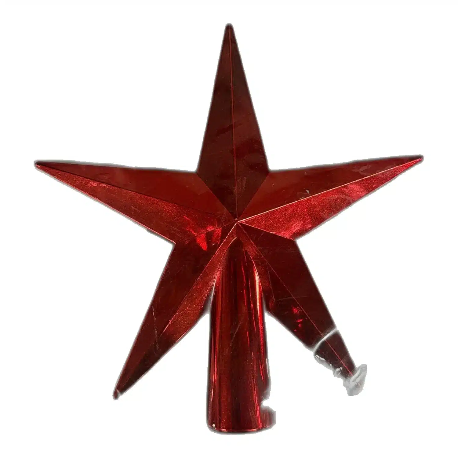 3616958202549 Cimier étoile rouge pour sapin de Noël 15 cm CARREFOUR – Image 1