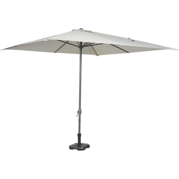 Parasol droit carré 3 x 3 m à manivelle beige Murano HYBA