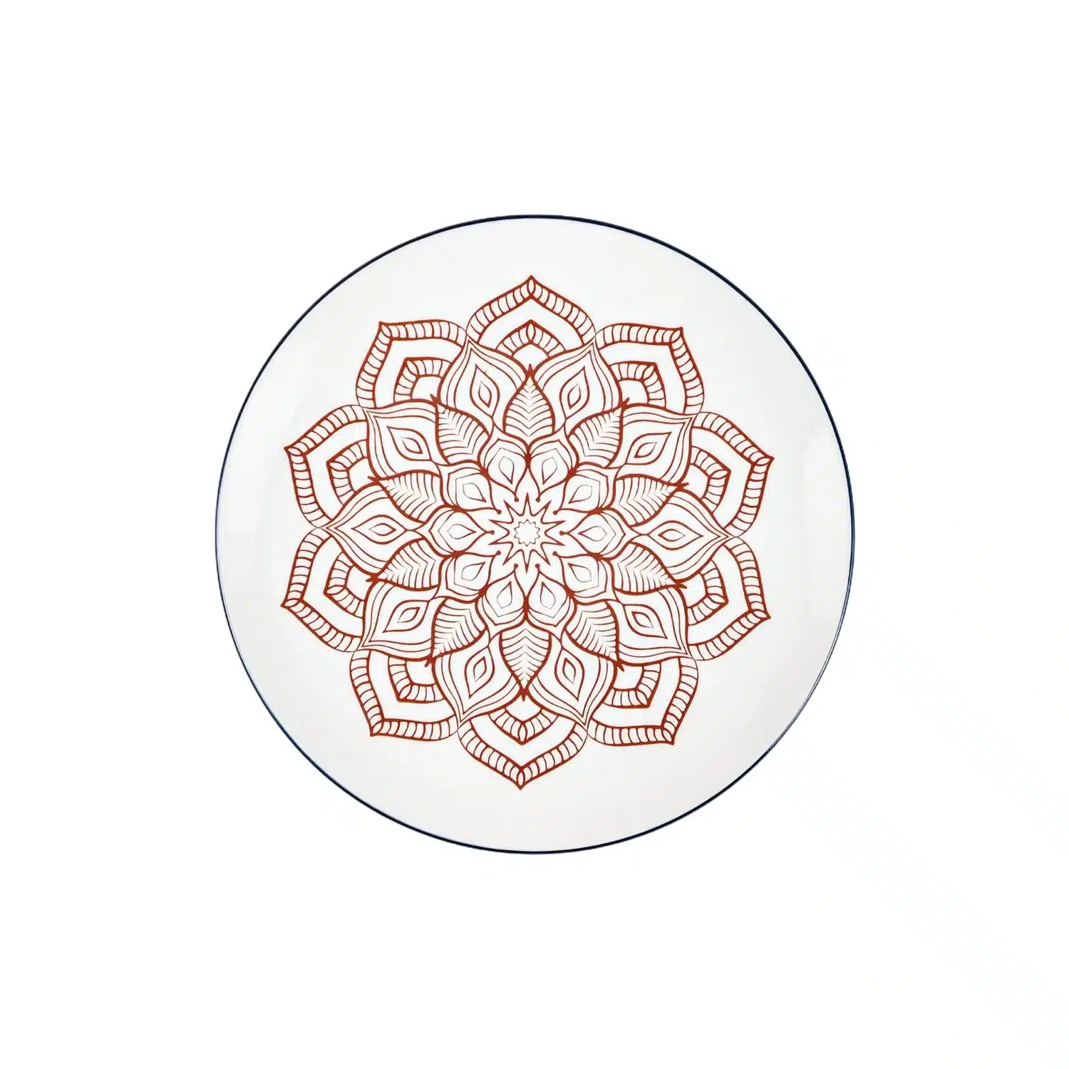 3617702209418 Plat de service en porcelaine motif rosace 30,5 cm CARREFOUR HOME – Image 1