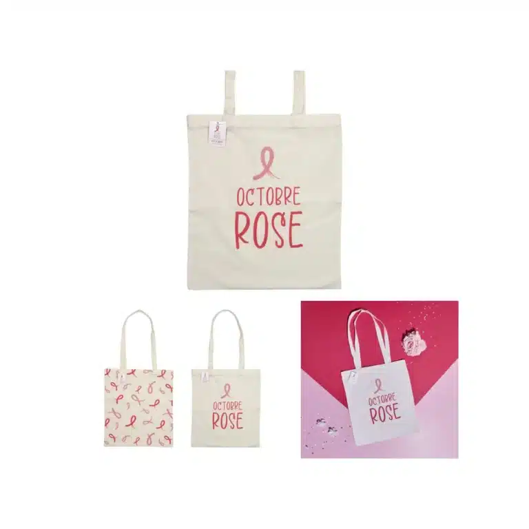 Tote bag Octobre Rose, 36,5 × 42 cm