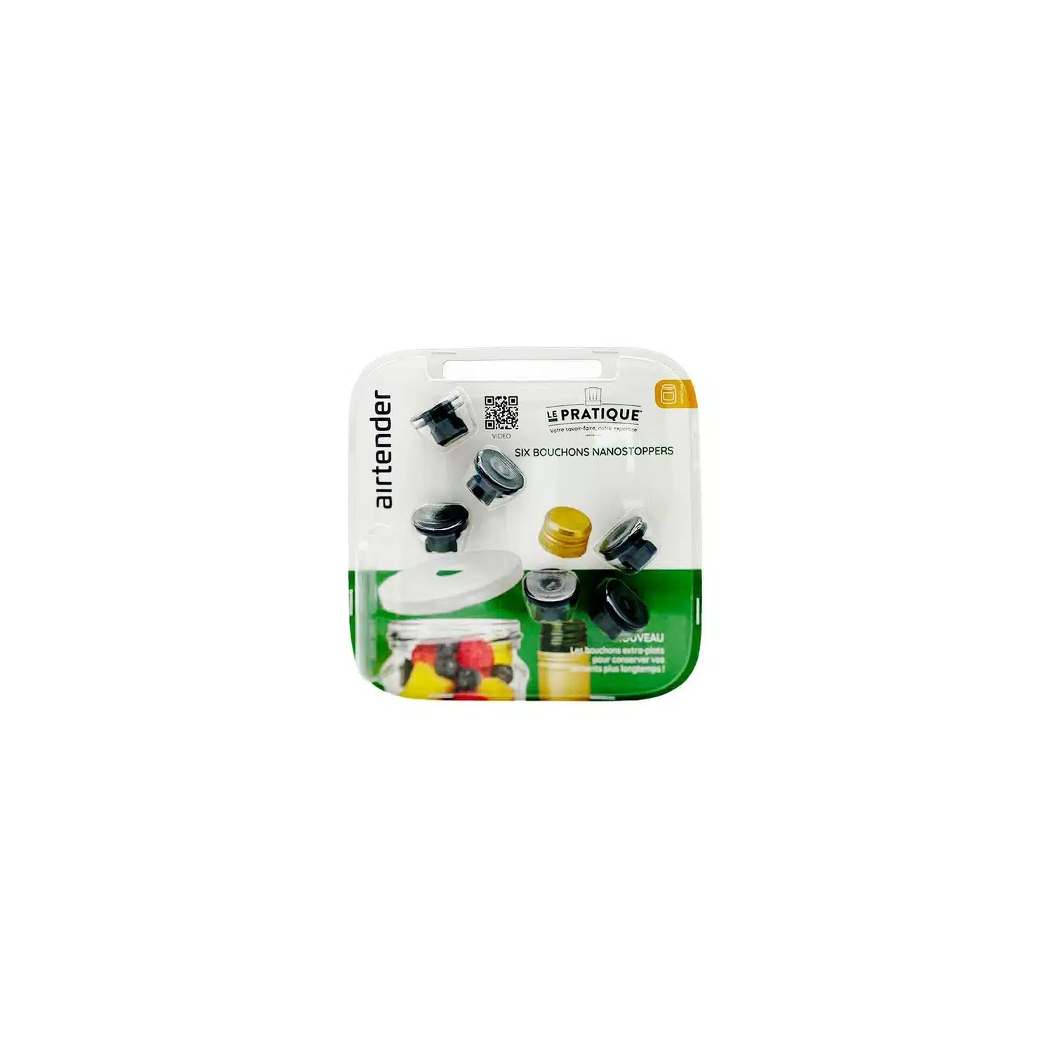 3700206412139 · Lot de 6 bouchons de conservation NanoStoppers Airtender · Le Pratique Lot de 6 bouchons de conservation NanoStoppers Airtender · Le Pratique