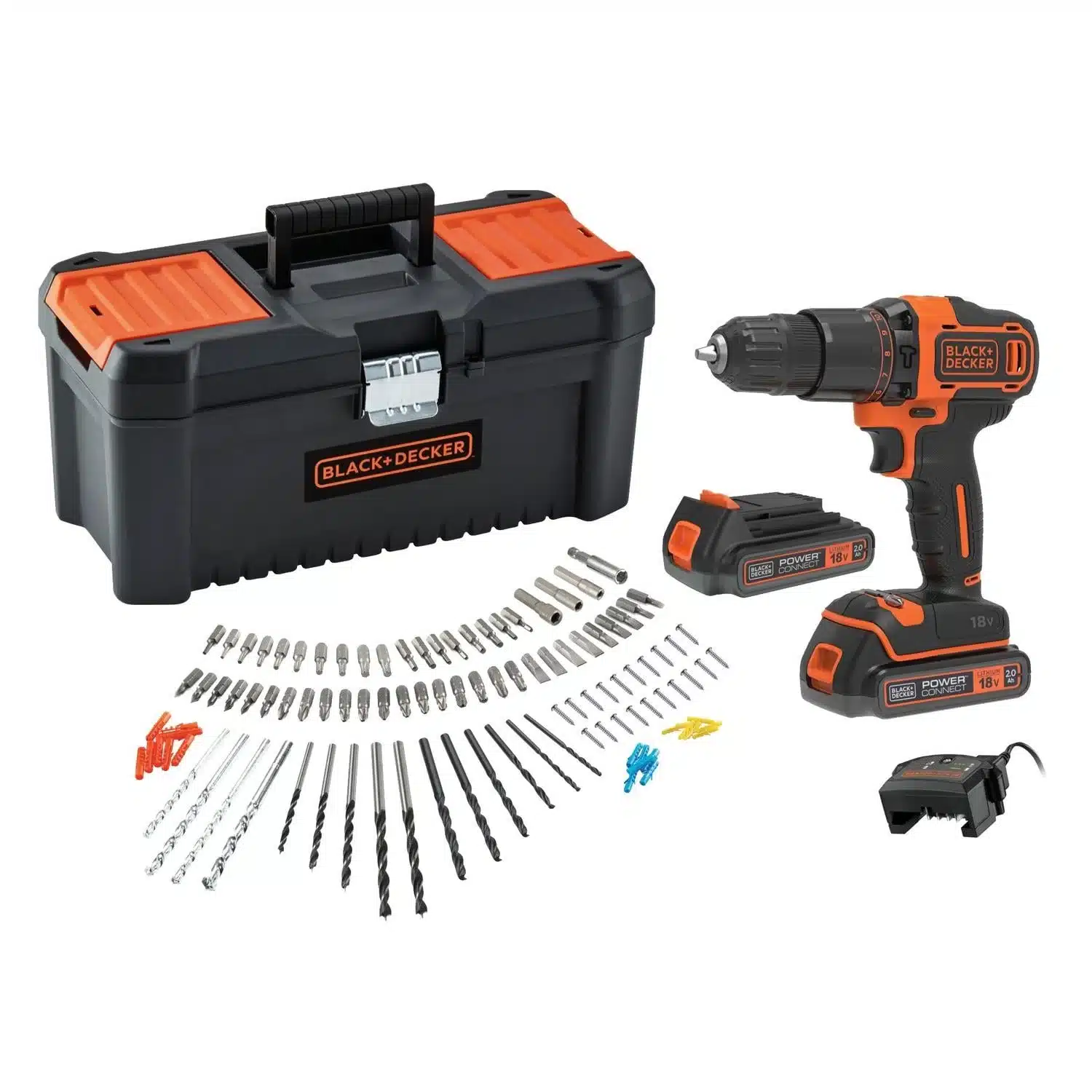 5035048821992 Coffret perceuse à percussion 18V BCD700D2TA 2 batteries BLACK+DECKER – Image 1
