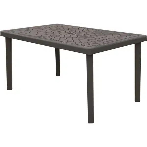Table de jardin Gruvyer 150 x 90 cm résine anthracite GRANDSOLEIL