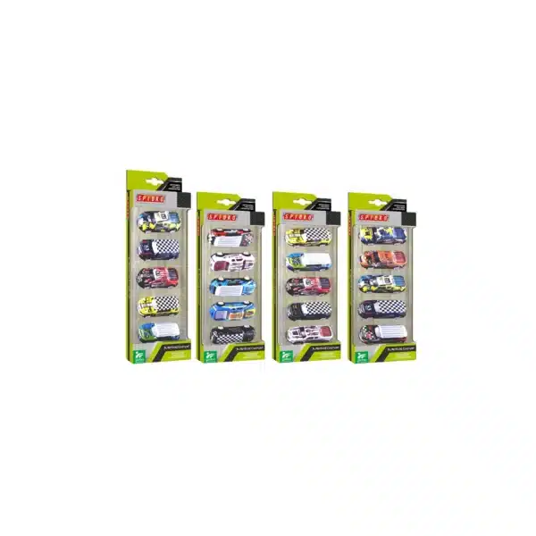 Coffret de 5 véhicules miniatures à rétrofriction Spidko 41023 · Globo