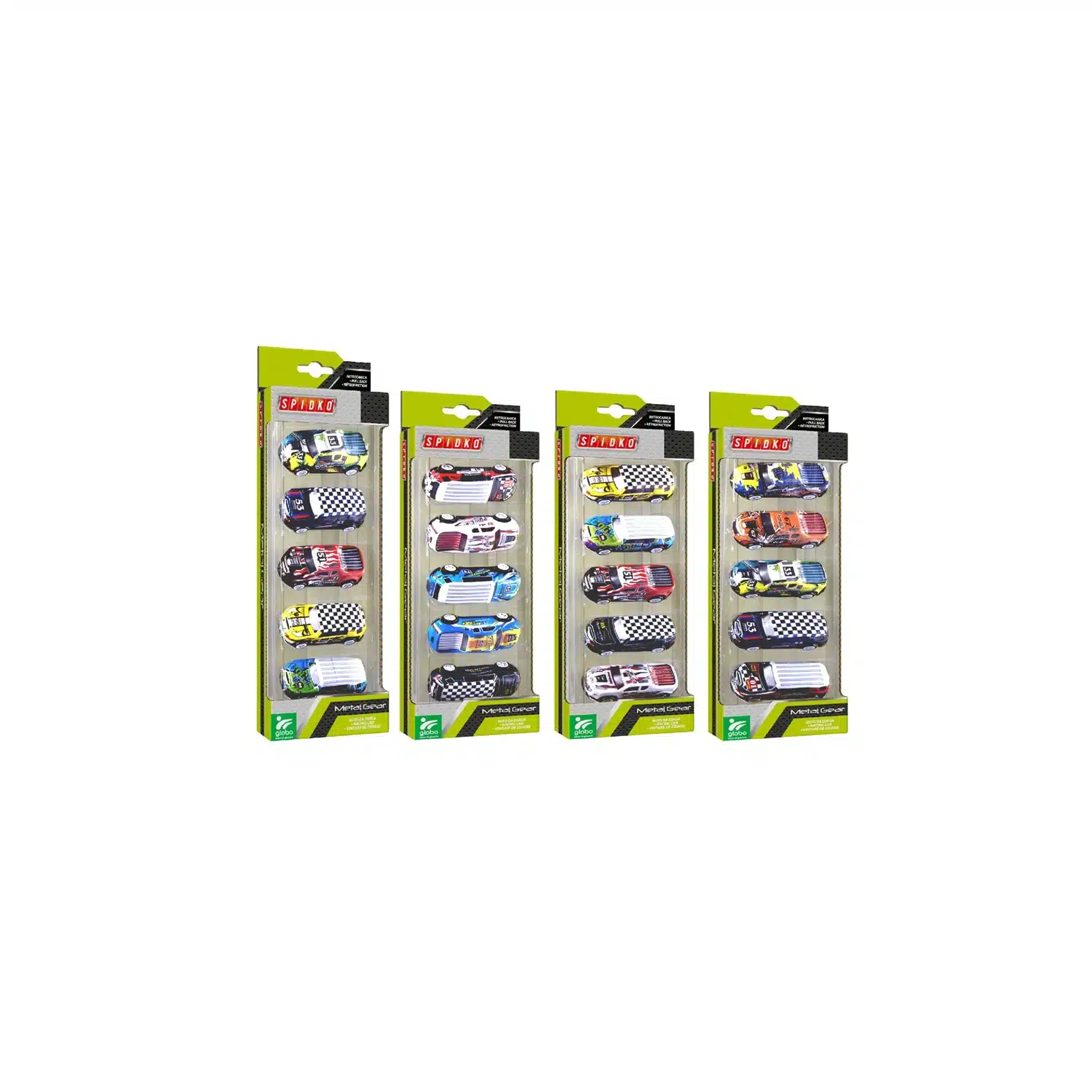 8014966410232 · Coffret de 5 véhicules miniatures à rétrofriction Spidko 41023 · Globo Coffret de 5 véhicules miniatures à rétrofriction Spidko 41023 · Globo